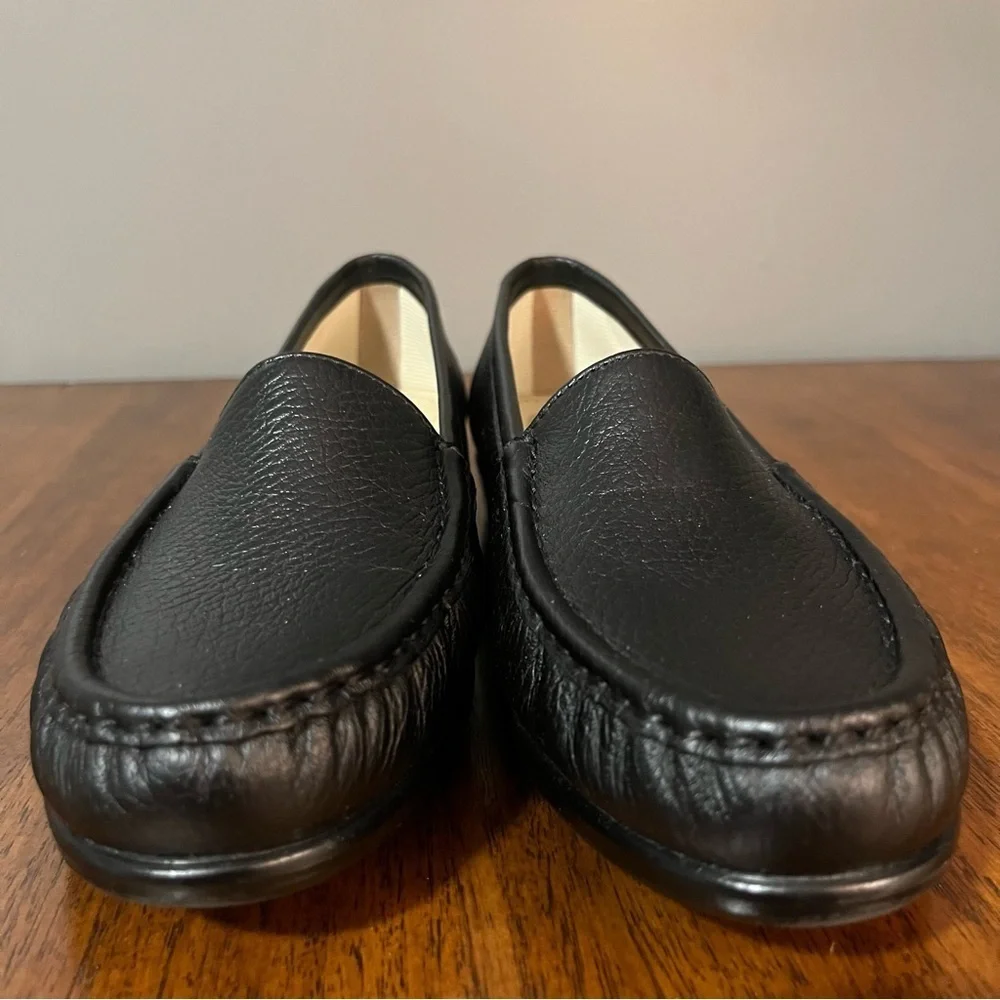 SAS Black Leather Loafers - Picture 3 of 12